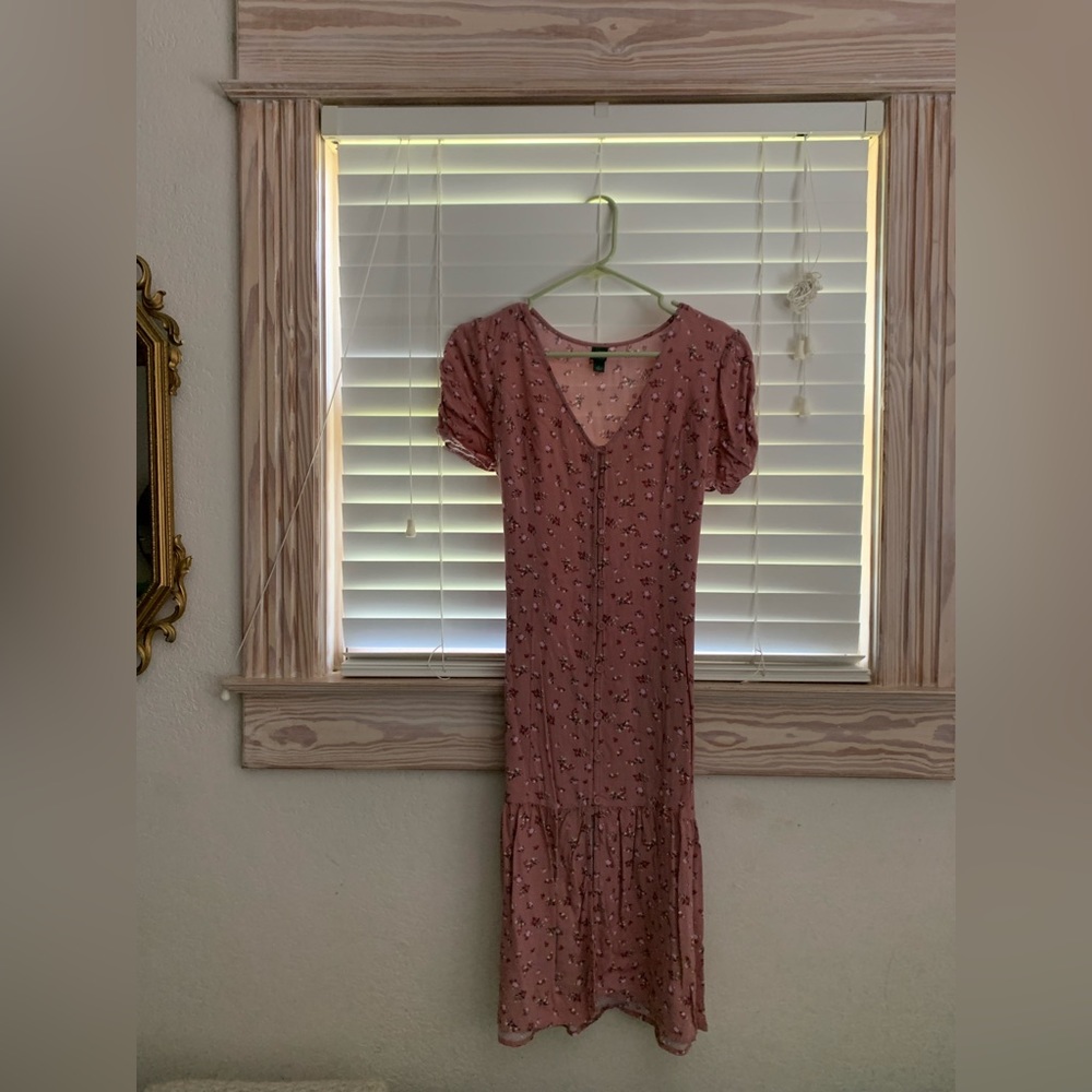 Blush pink floral dress